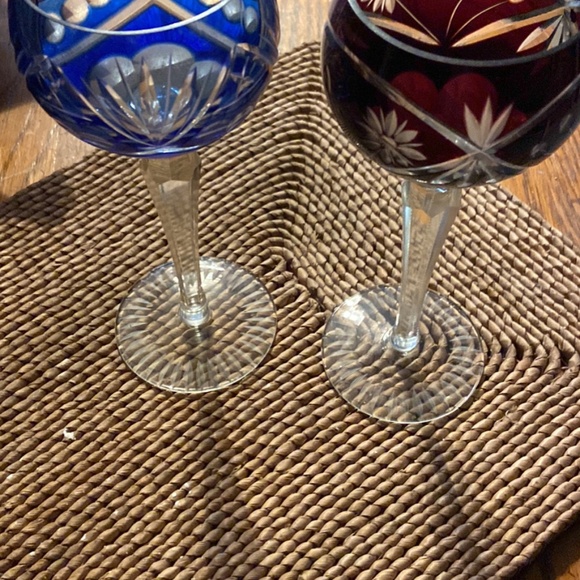 Bohemian crystal wine glasses